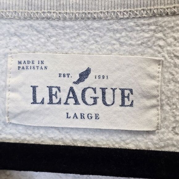 League Women's L Avalon Oatmeal Grey Crewneck Pullover Long Sleeve Sweater - Picture 8 of 14